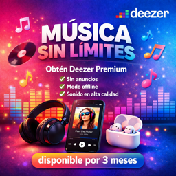 Imagen de Deezer premium X 3 MESES