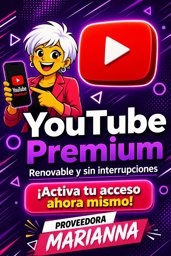 Imagen de YOUTUBE PREMIUM RENOVABLE 1 DISP X 30 DIAS