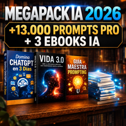 Imagen de 👉 “MegaPack IA 2026 +13.000 Prompts PRO + 3 Ebooks de IA”