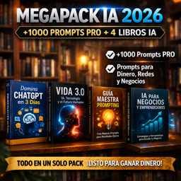 Imagen de 🔥MegaPack IA 2026 +13.000 Prompts PRO +CURSO + 4 Ebooks de IA”