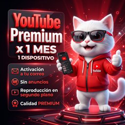 Imagen de YOUTUBE PREMIUM - INDIVIDUAL (1 MES)
